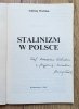 Andrzej Werblan Stalinizm w Polsce [dedykacja autorska]